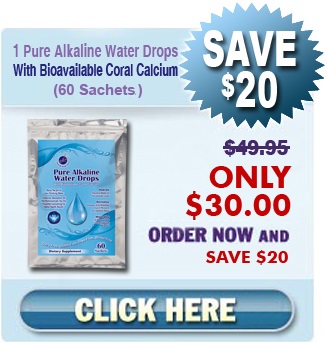 Order 1 Package - 60 Sachets Of Our Natural Home Cures Pure Alkaline Water Drops with Bioavailable Coral Calcium For $30